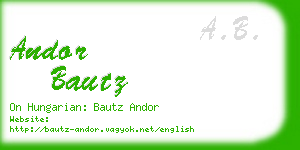 andor bautz business card